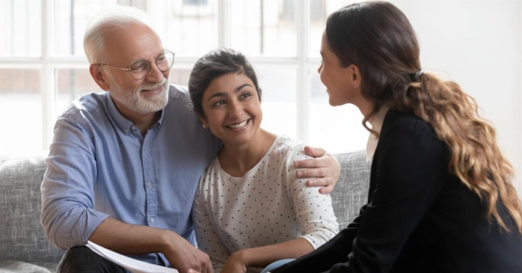 couple aging in place learning about home care agency in florida