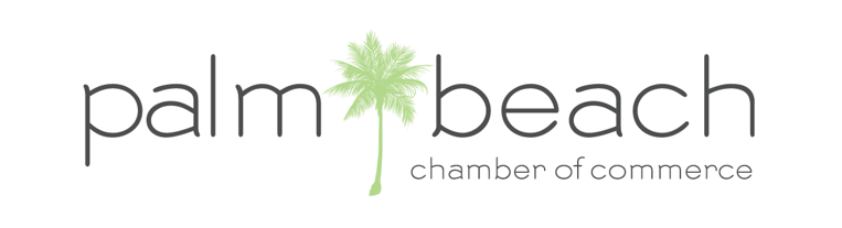 Palm Beach Chamber of Commerce logo with a palm tree