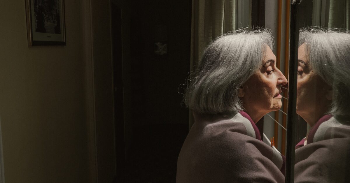woman with recent dementia diagnosis reflecting on in home care