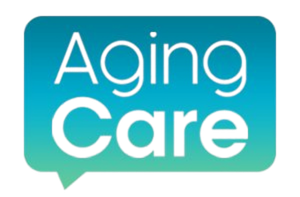 Aging Care logo with gradient speech bubble