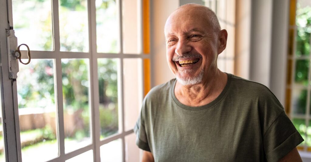 man aging in place in florida with in home care